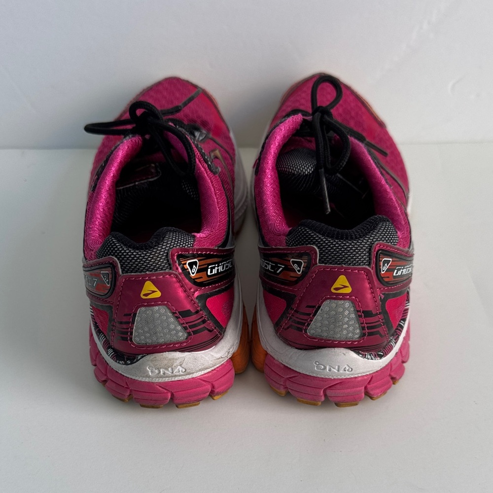 Brooks Women's Pink and Yellow Athletic Shoes - Picture 3 of 7